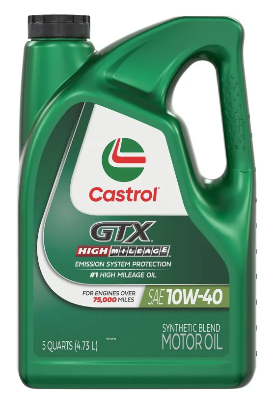 Envase de aceite CASTROL CASTROL GTX HIGH MILLAGE 10W40 SEMI SINTETICO - GL 5LT grado 10W40 - Lubricentro Piloto